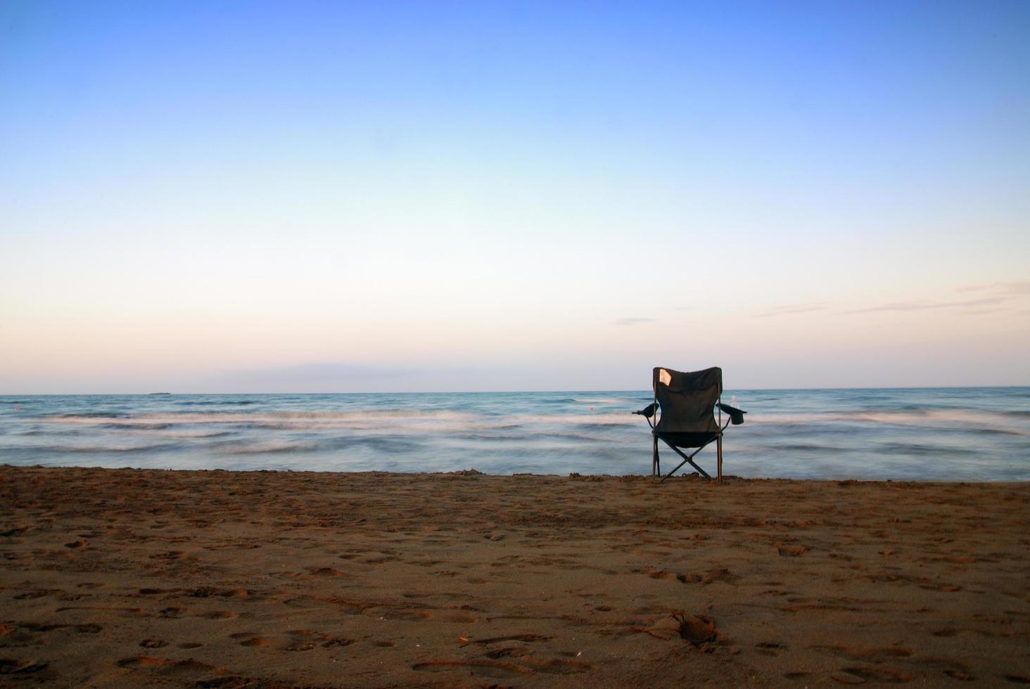 vista da cadeira de praia foto