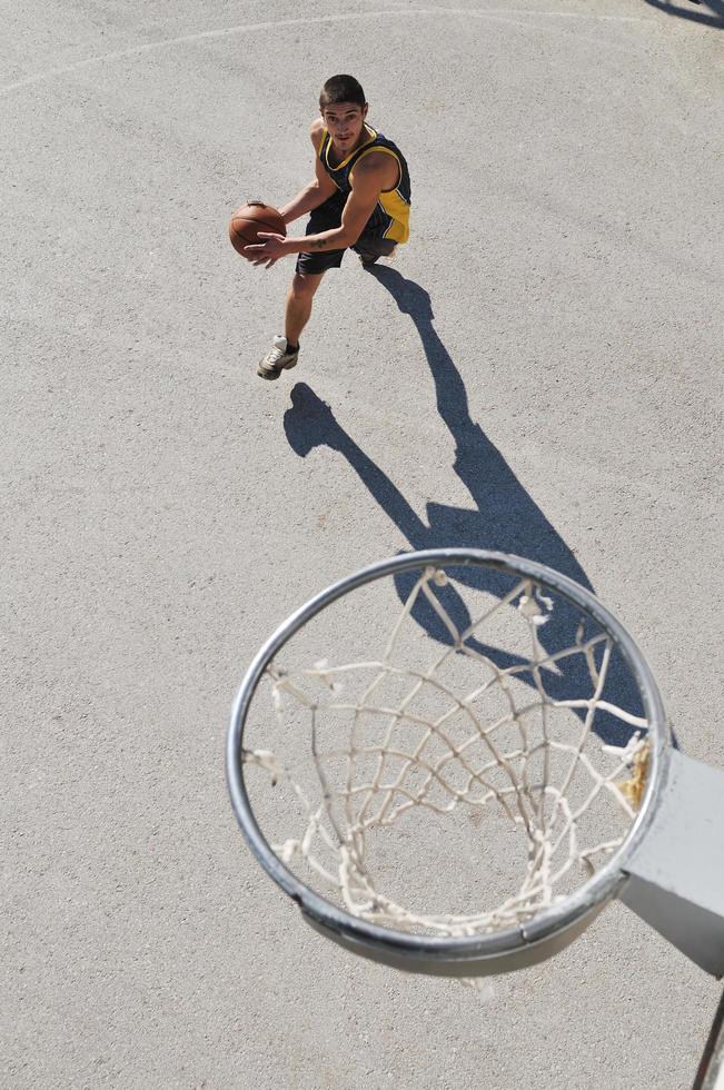 vista de basquete de rua foto