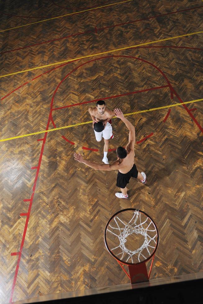 vista do jogo de basquete foto