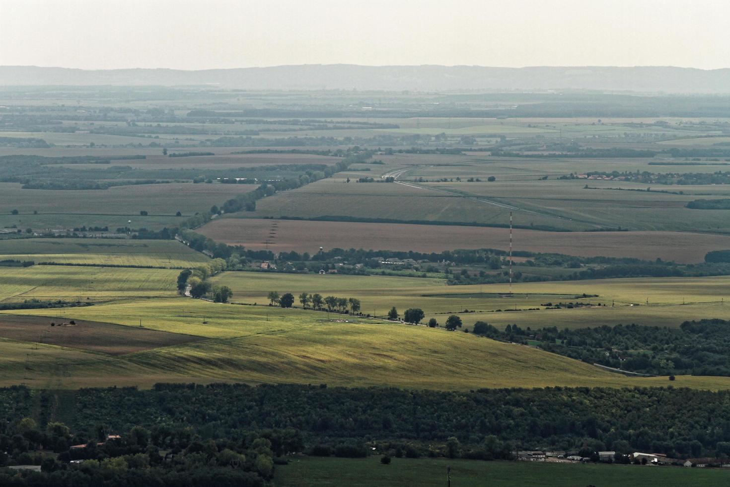 vista aérea de campos agrícolas foto
