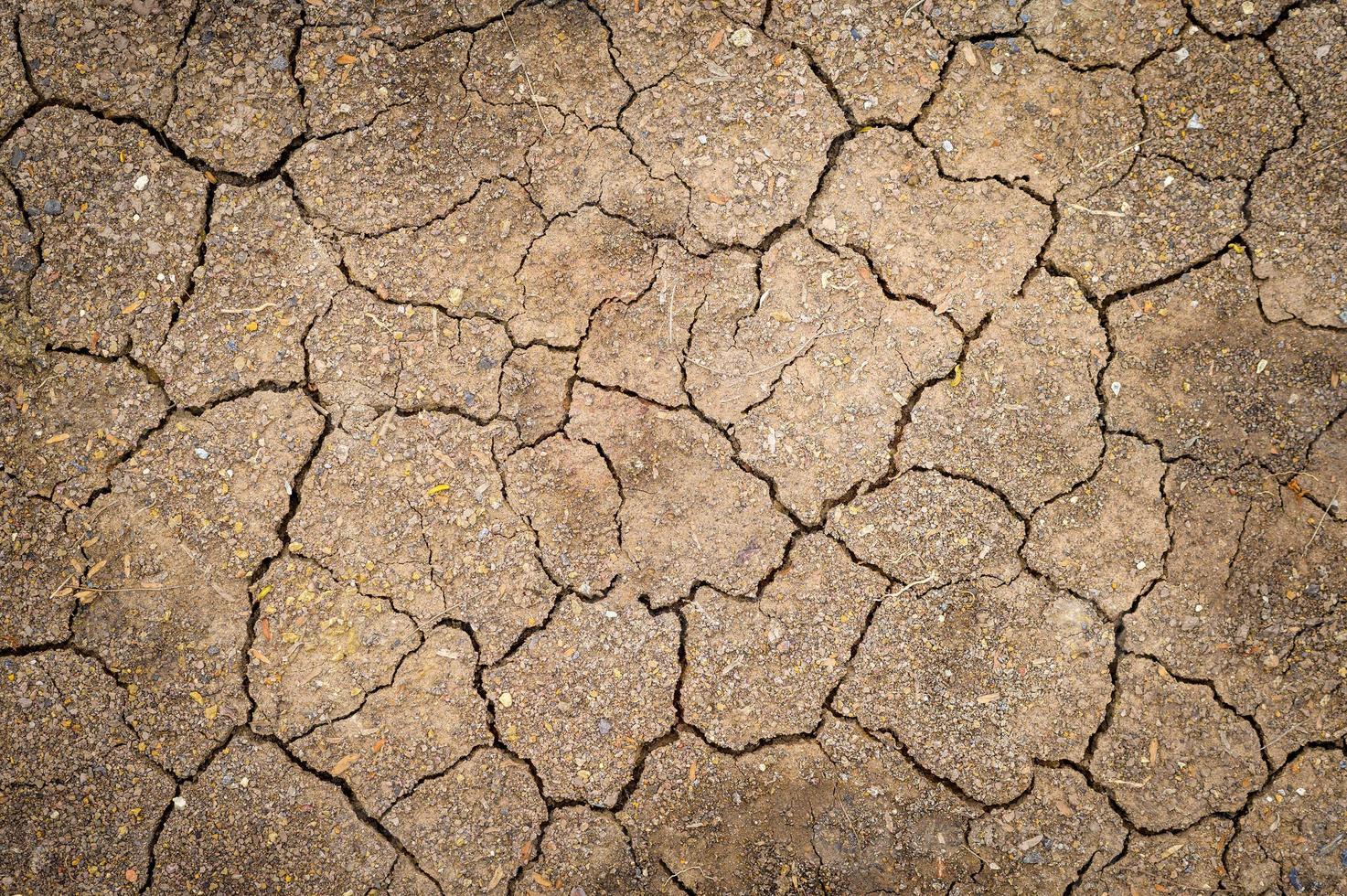 fundo de textura rachada solo seco, conceito de ecologia e mudanças climáticas. foto