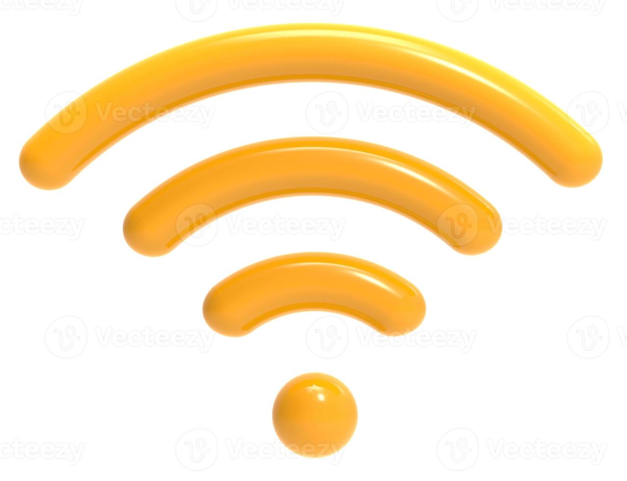 ícone de wifi isolado no fundo branco. renderização 3D. foto