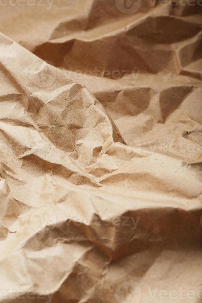 artesanato papel amassado como pano de fundo de textura. foto