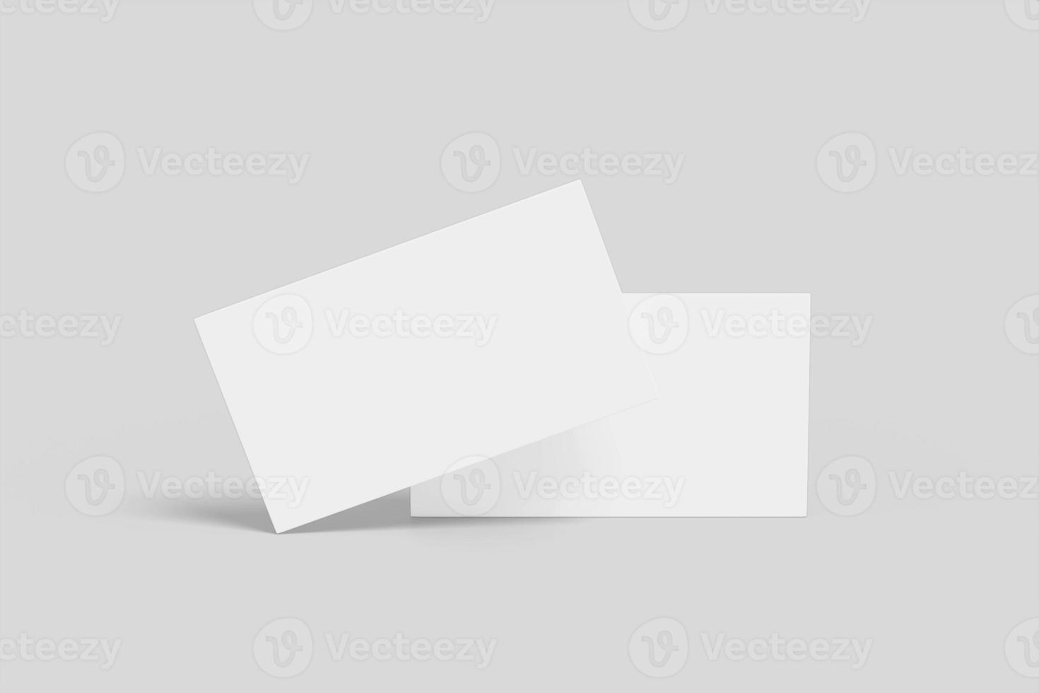 ilustração de cartão flutuante em branco realista para maquete. renderização 3D. foto