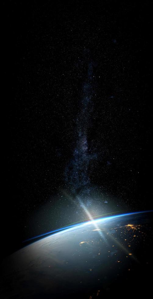 bangkok tailândia 12 de outubro de 2022 planeta terra no fundo do espaço. elementos desta imagem fornecidos pela nasa. foto
