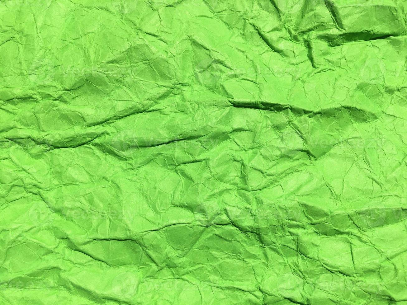 fundo de textura de papel amassado verde mínimo para design. copie o espaço para texto ou trabalho foto