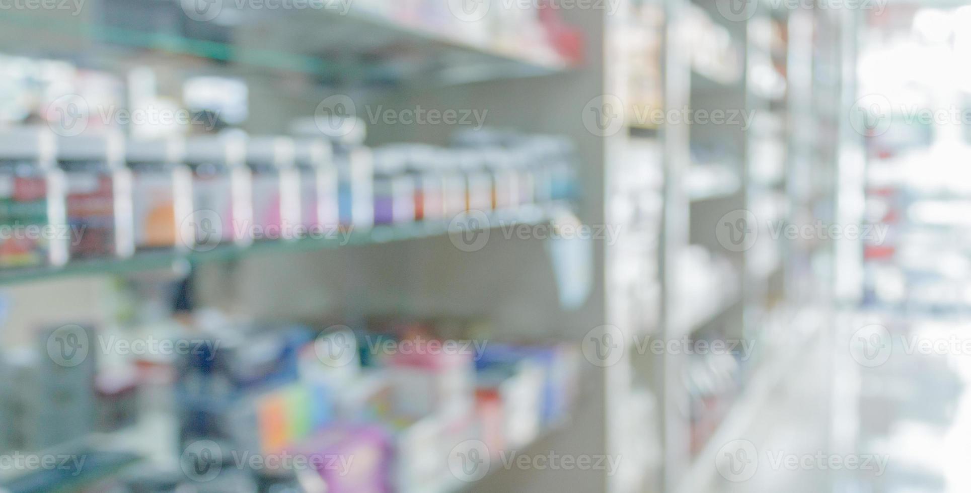 farmácia farmácia prateleiras interior turva abstrato foto