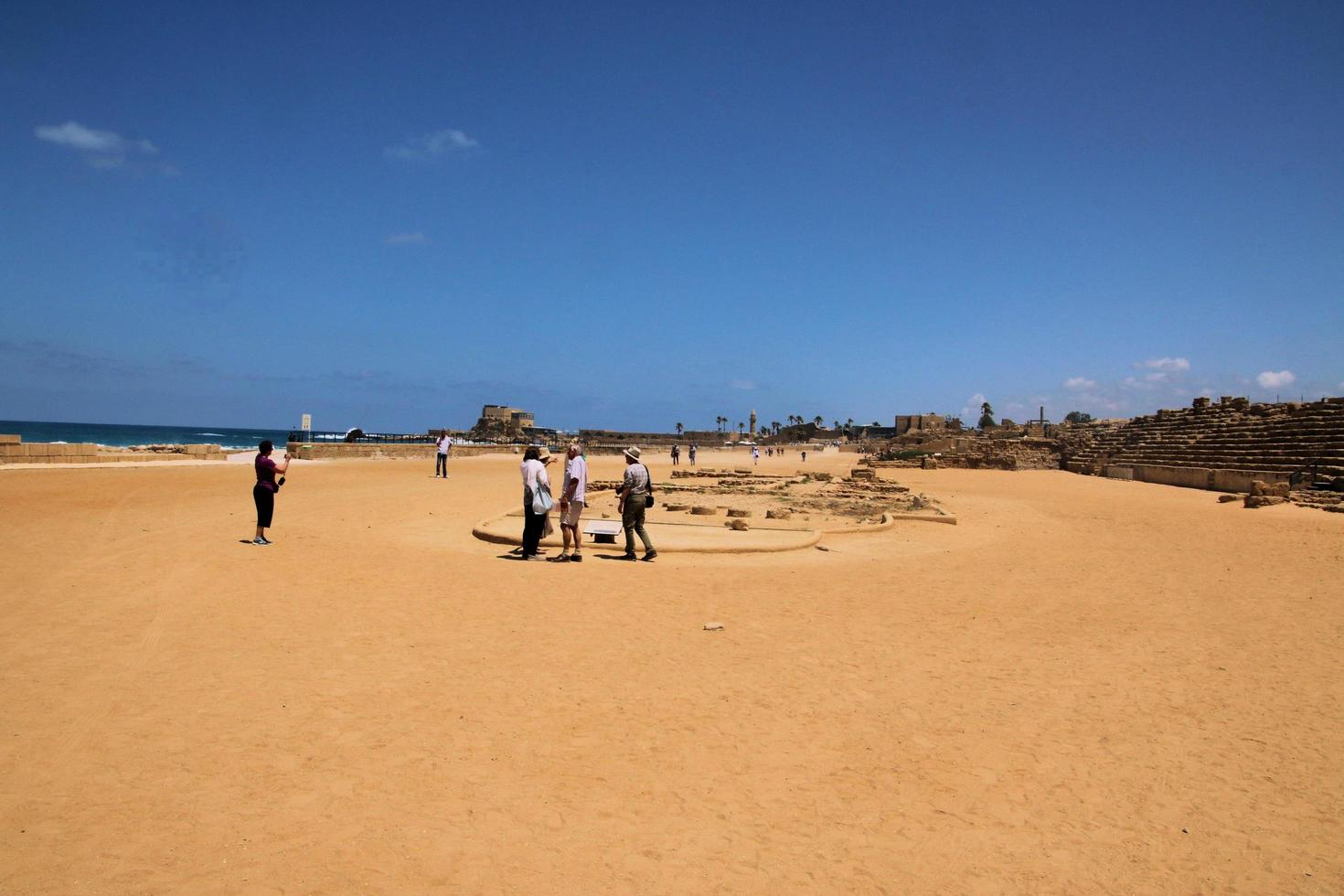 caeserea em israel em maio de 2016 uma vista da antiga cidade romana de caeserea em israel foto