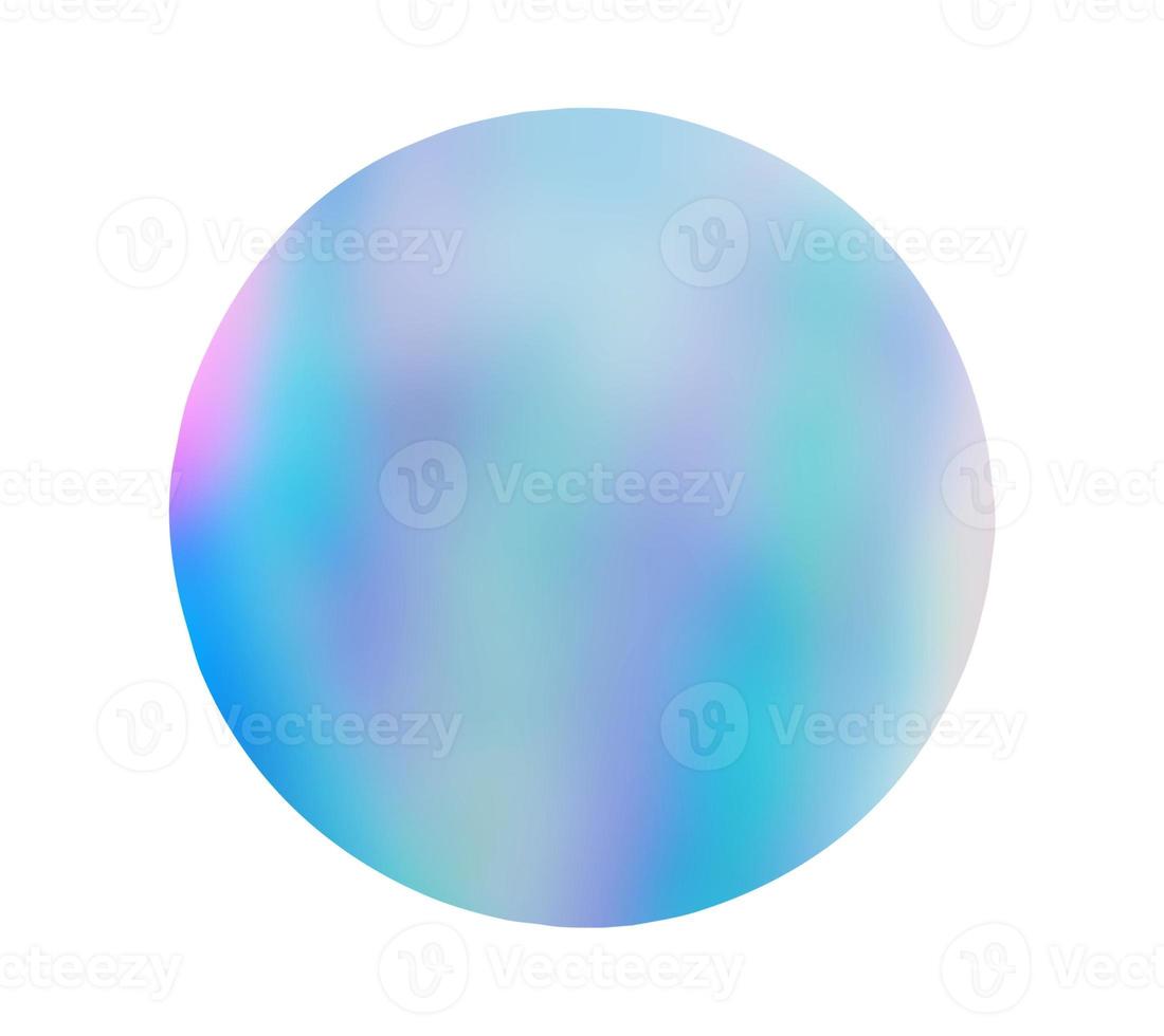 etiqueta de etiqueta de folha holográfica adesiva redonda em branco isolada no fundo branco foto