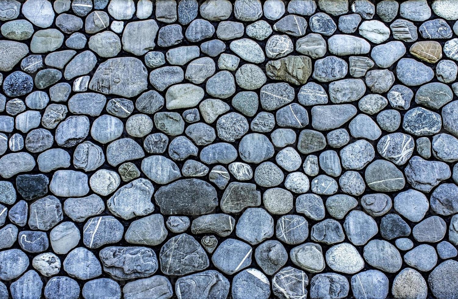 fundo de pedras cinzentas arredondadas, seixos, copie o espaço foto