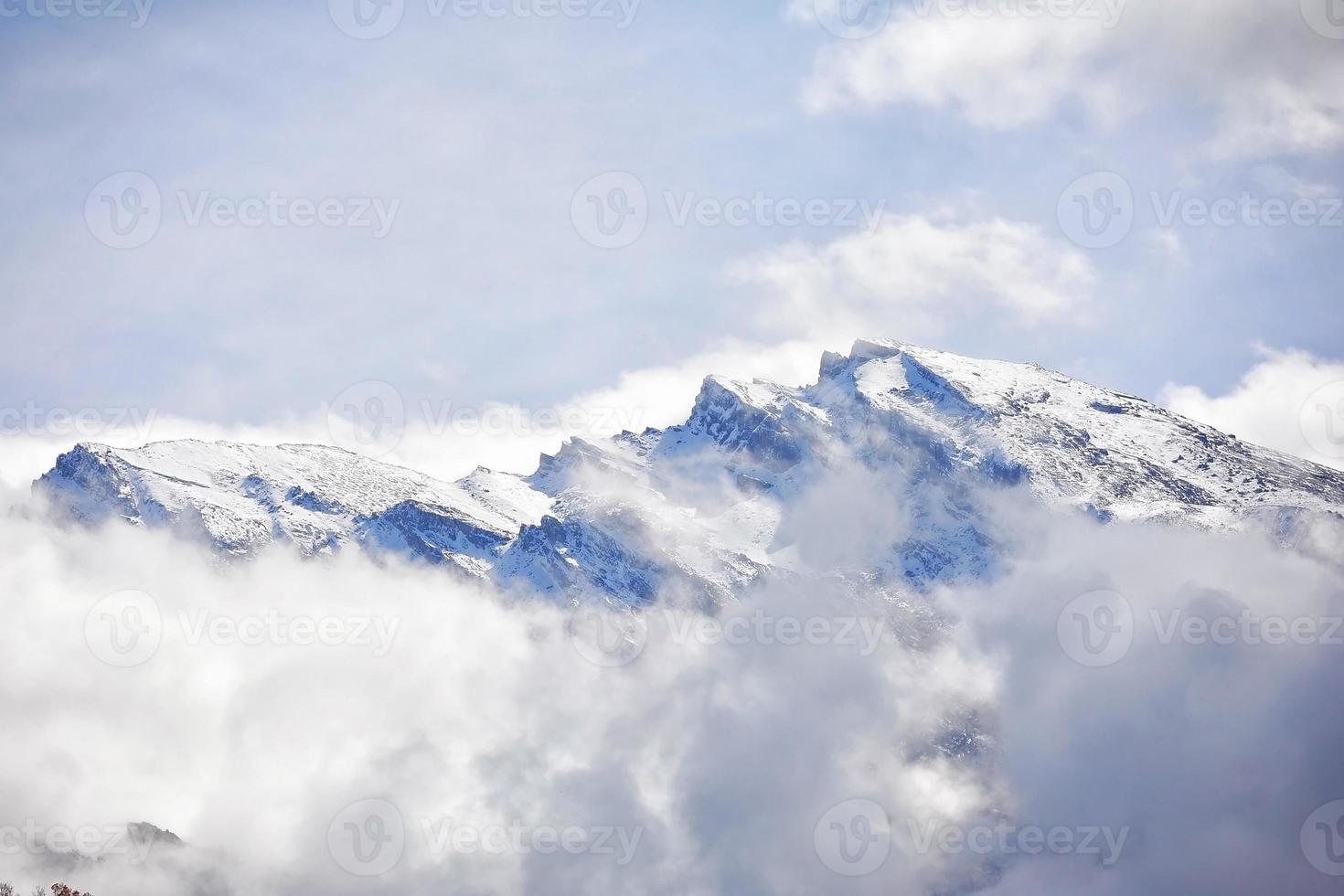 montanha de neve foto
