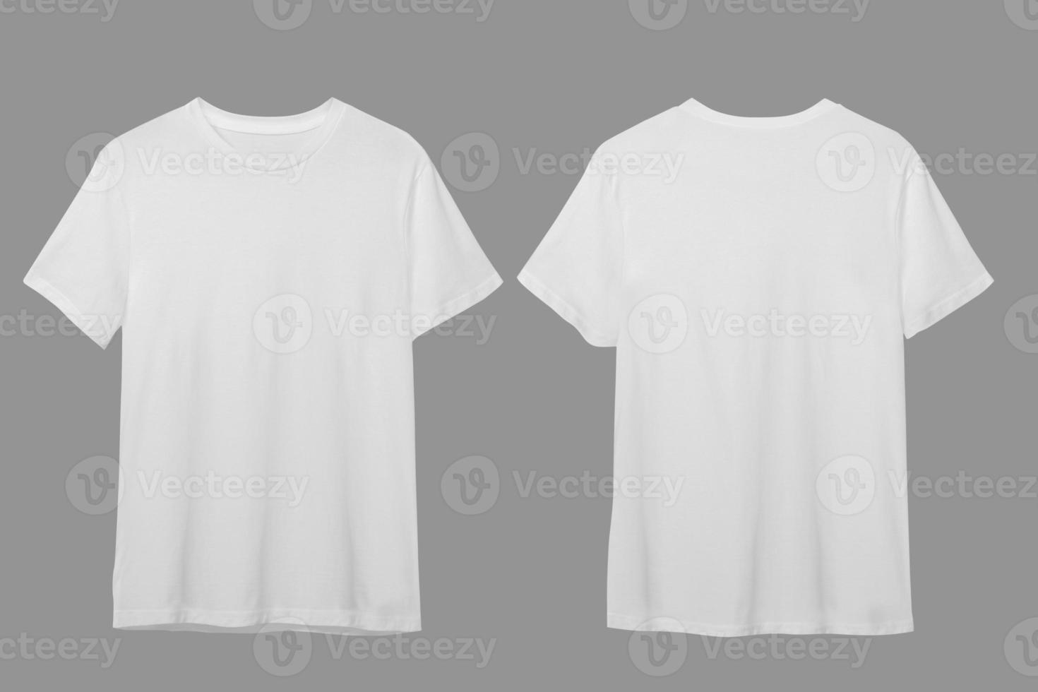 camiseta branca frente e verso foto