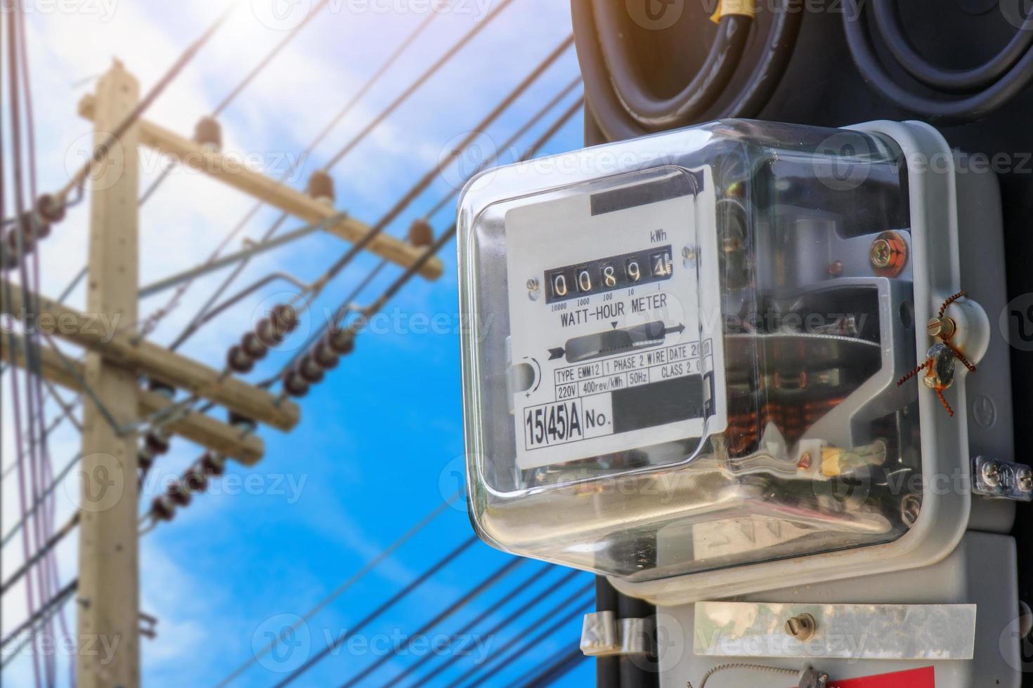 medidor de caixa de energia elétrica para uso doméstico foto