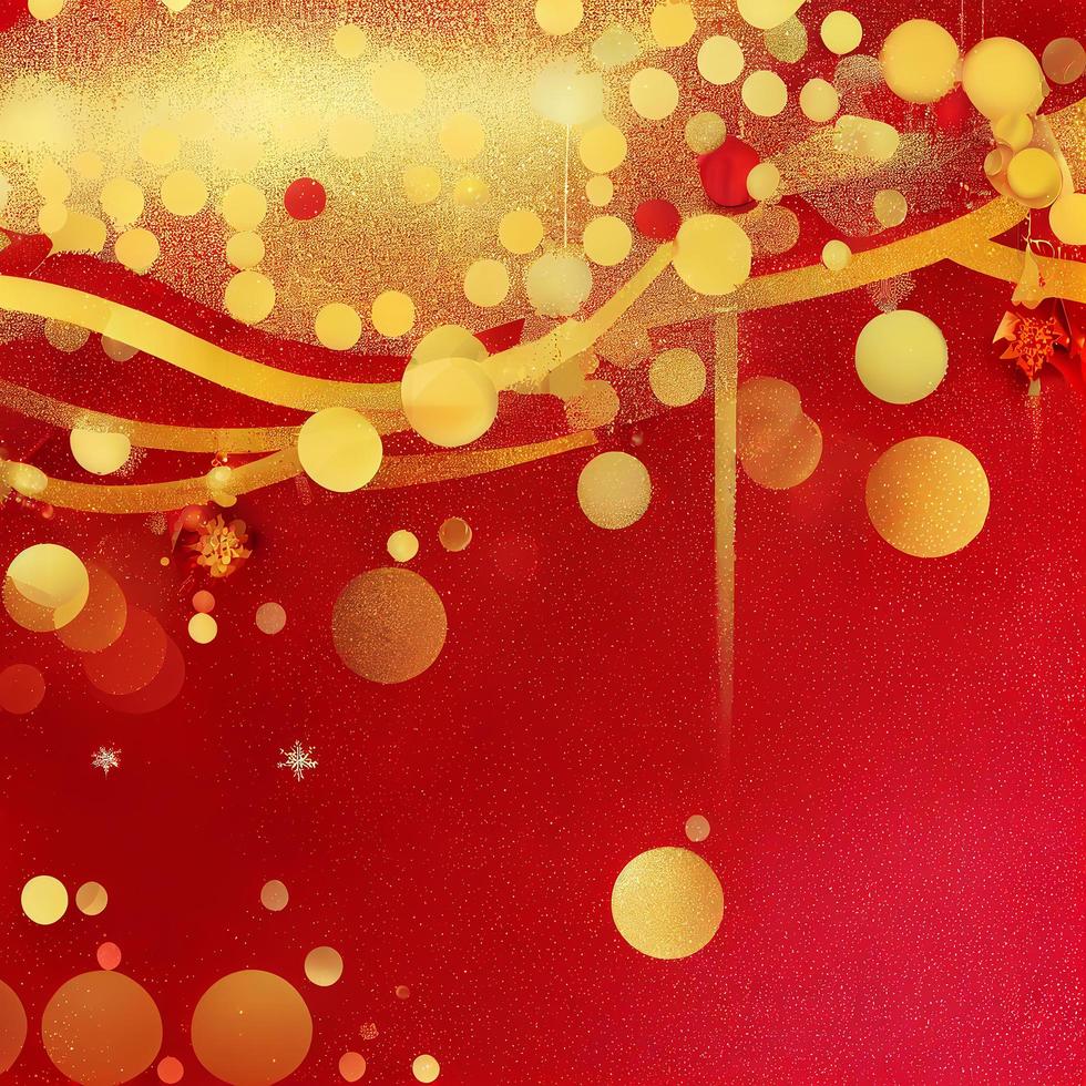 fundo de natal abstrato vermelho e dourado foto