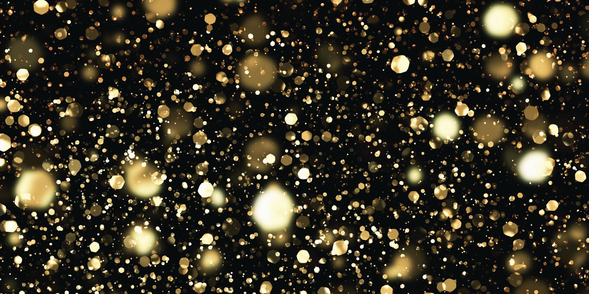 ilustração 3d de fundo de glitter dourado bokeh foto