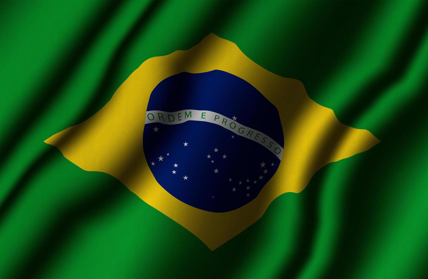 ilustração 3d da bandeira do brasil foto