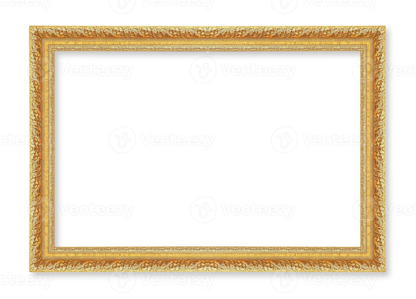 molduras de ouro. isolado em fundo branco foto