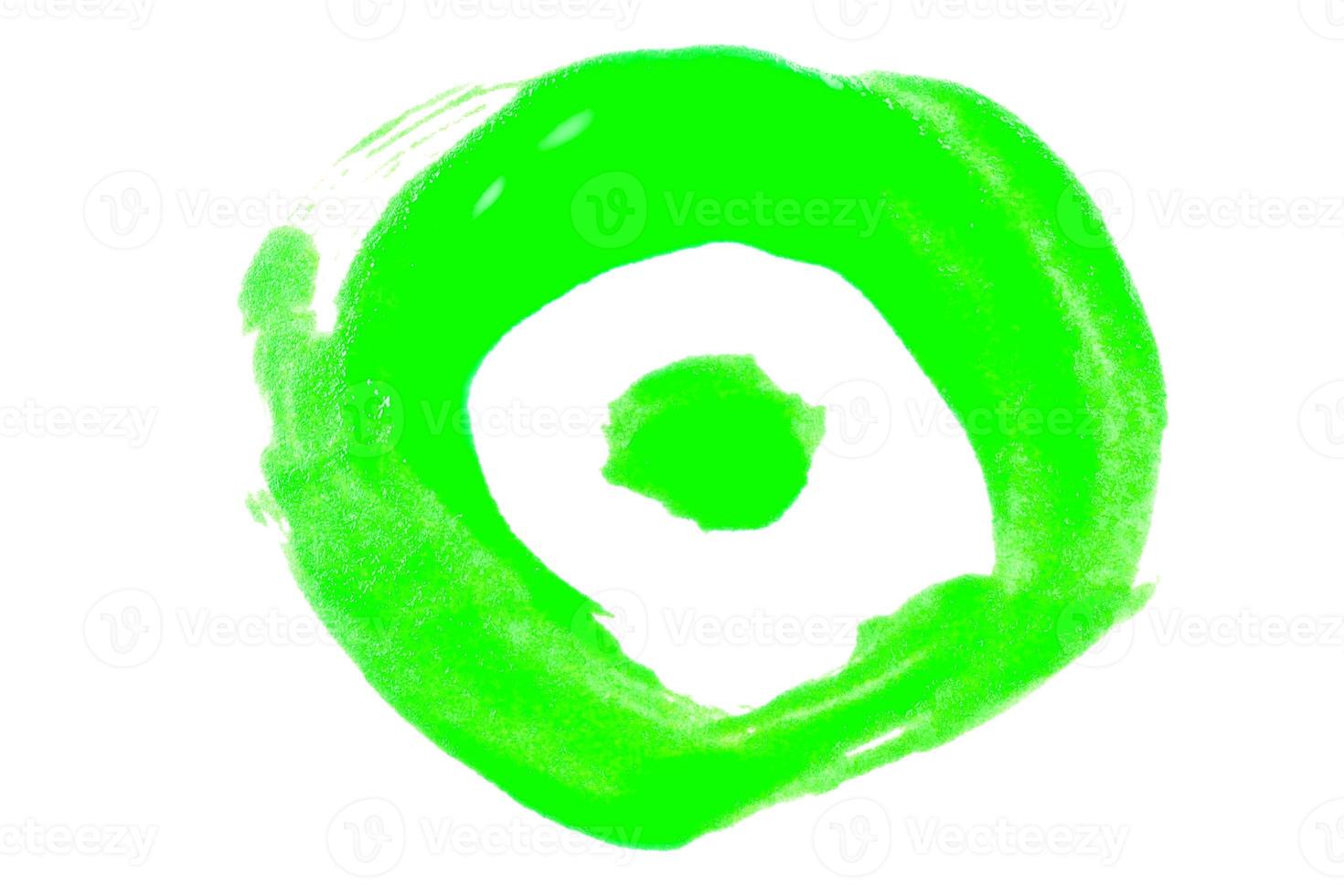 tinta verde sobre fundo branco foto