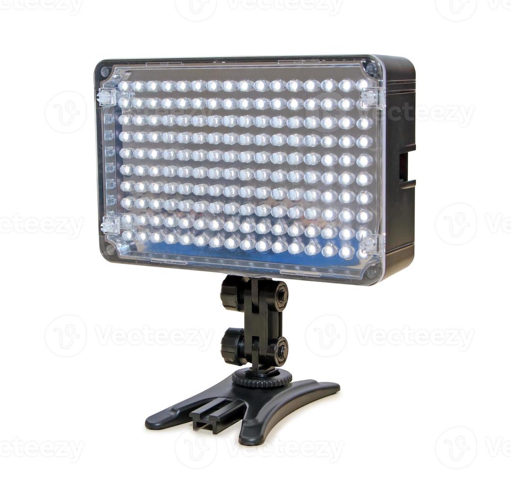 LED de iluminação de vídeo, isolado em fundo branco foto