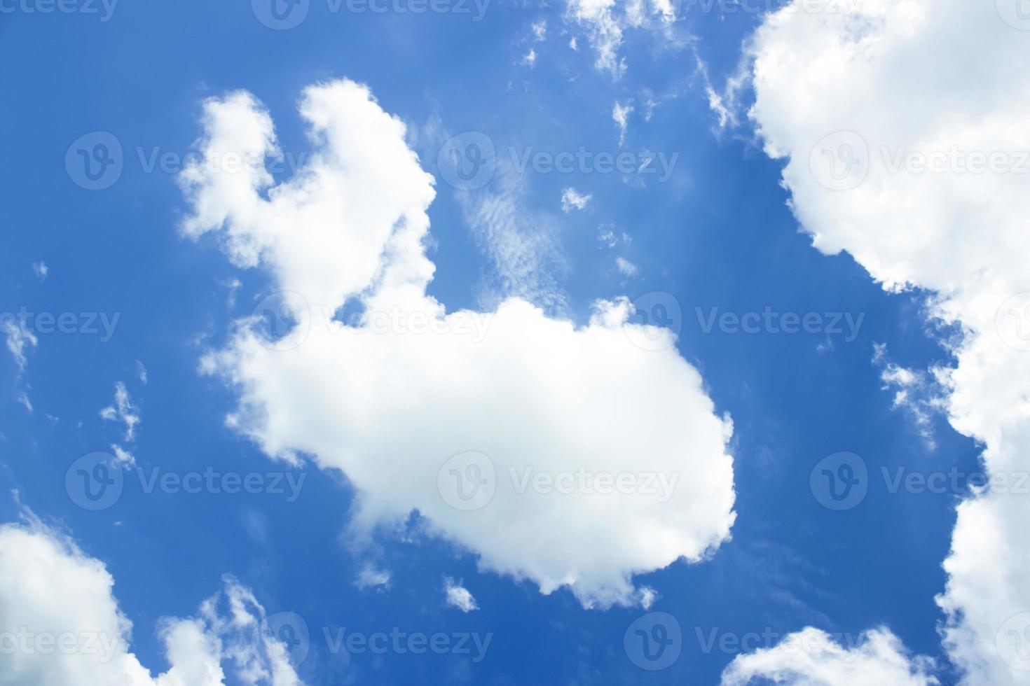 céu azul com búfalo em forma de nuvem foto