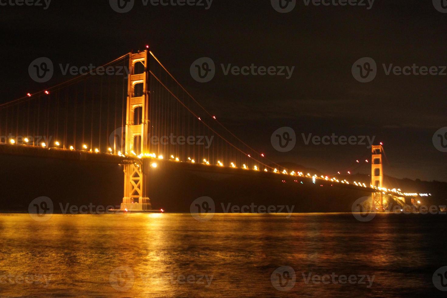 ponte golden gate à noite foto