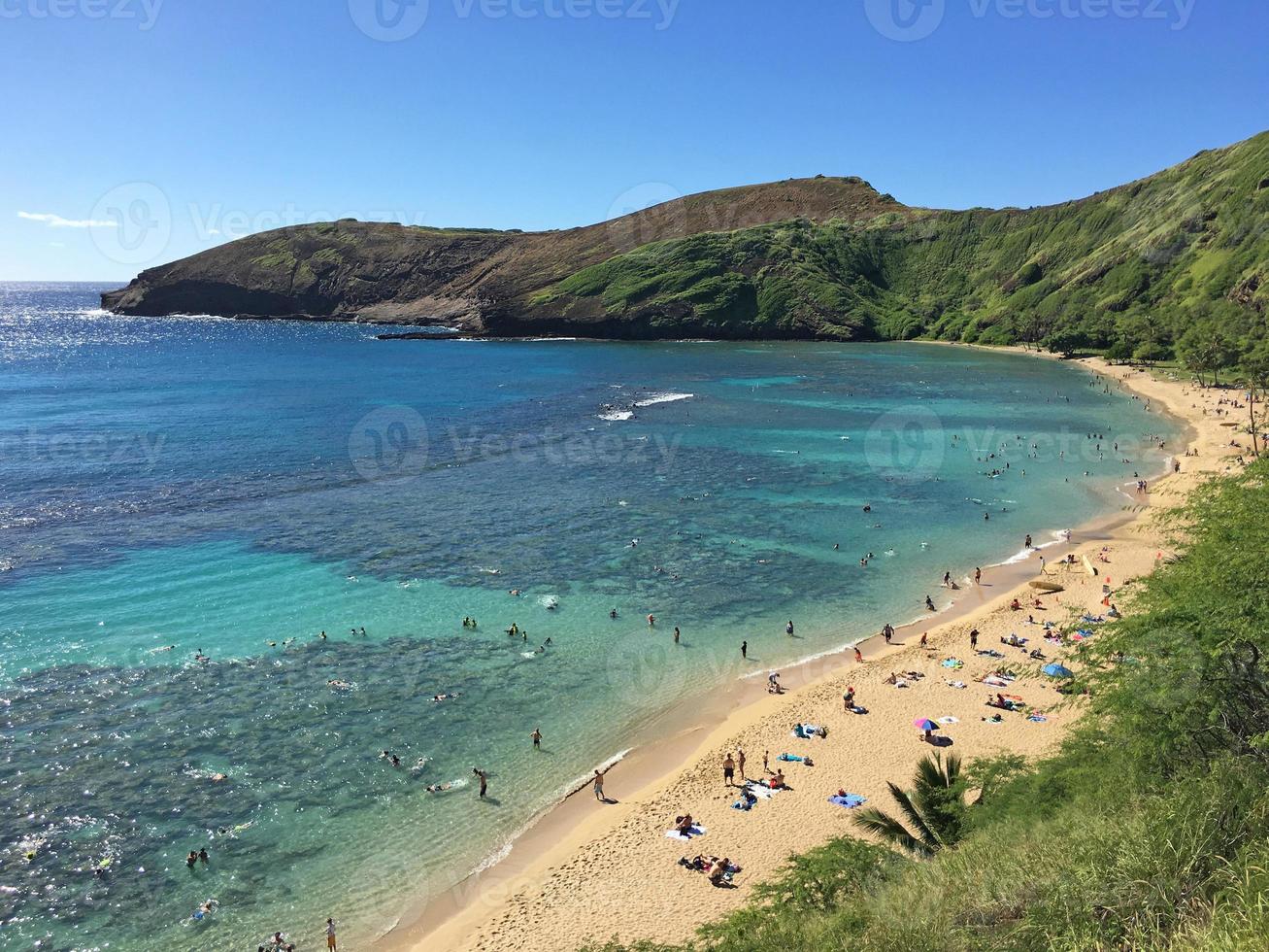 praia da baía de hanauma foto