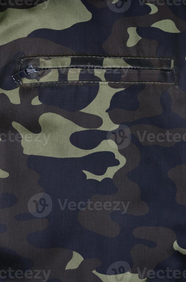 padrão têxtil de camuflagem militar com bolso foto