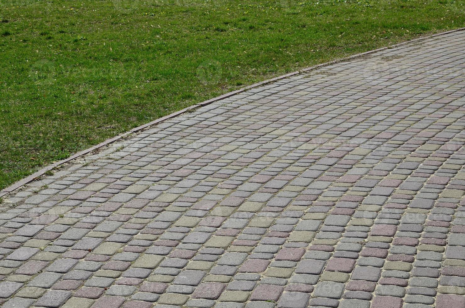 foto de fundo close-up de uma grande plataforma de pedra de pavimentação em perspectiva
