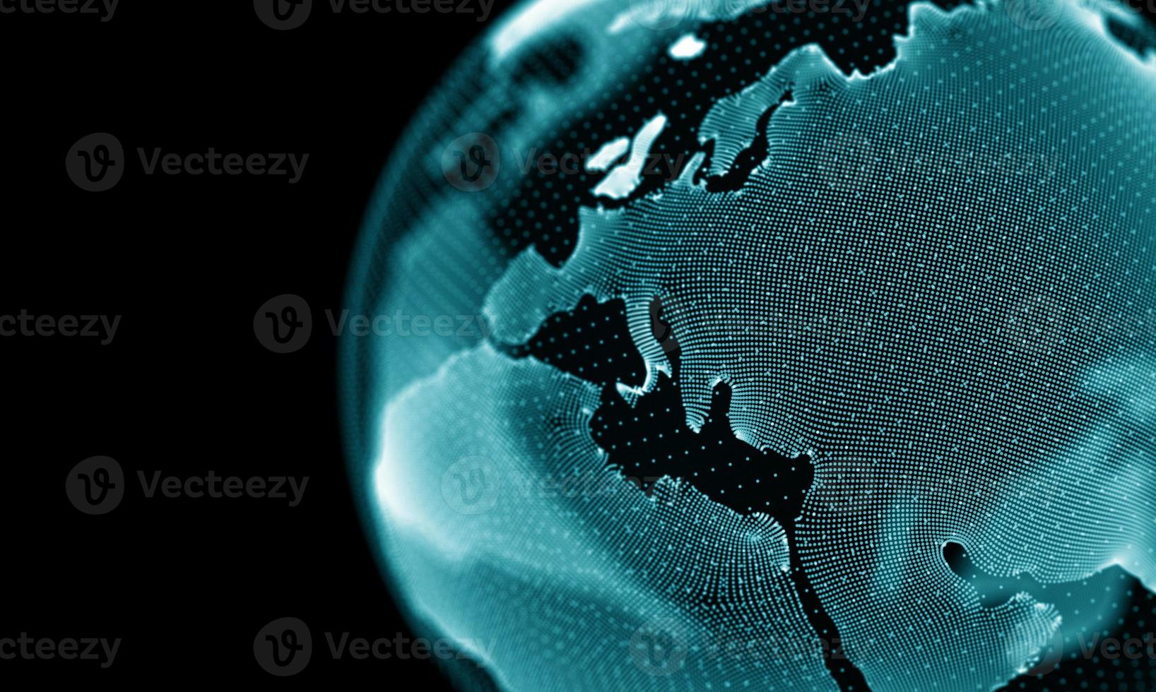 globo digital 3d. tecnologia de internet do mundo global. foto