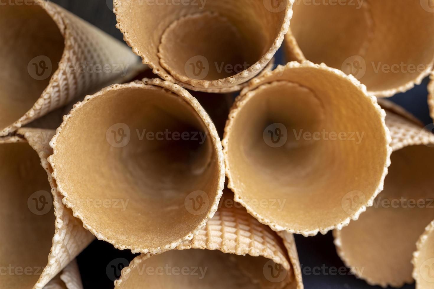 cones de waffle para sorvete foto