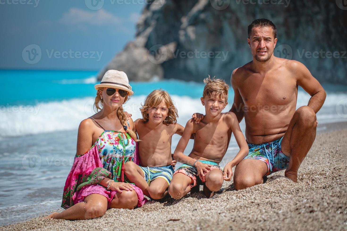 foto de familia na praia