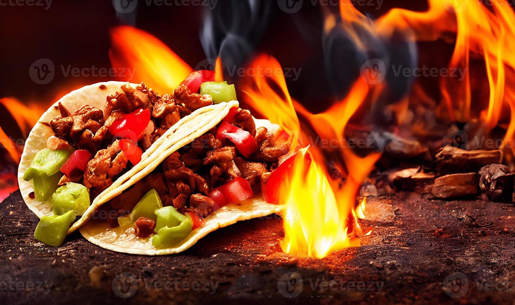 comida mexicana deliciosas tacos. foto