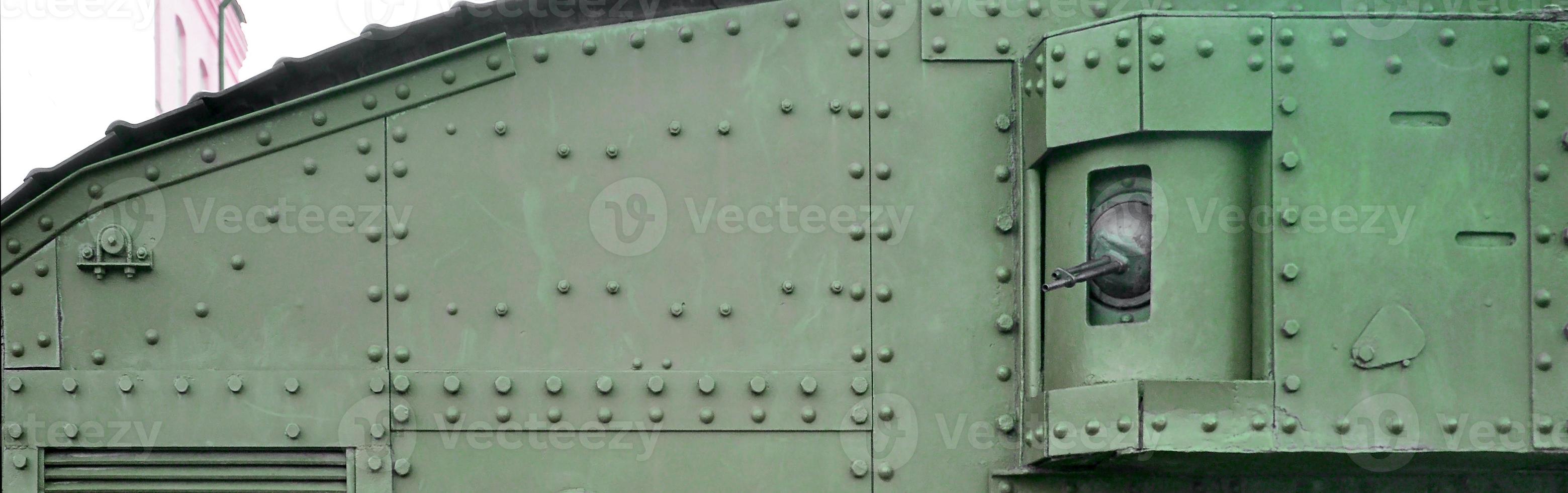 fundo texturizado de metal industrial verde abstrato com rebites e parafusos foto