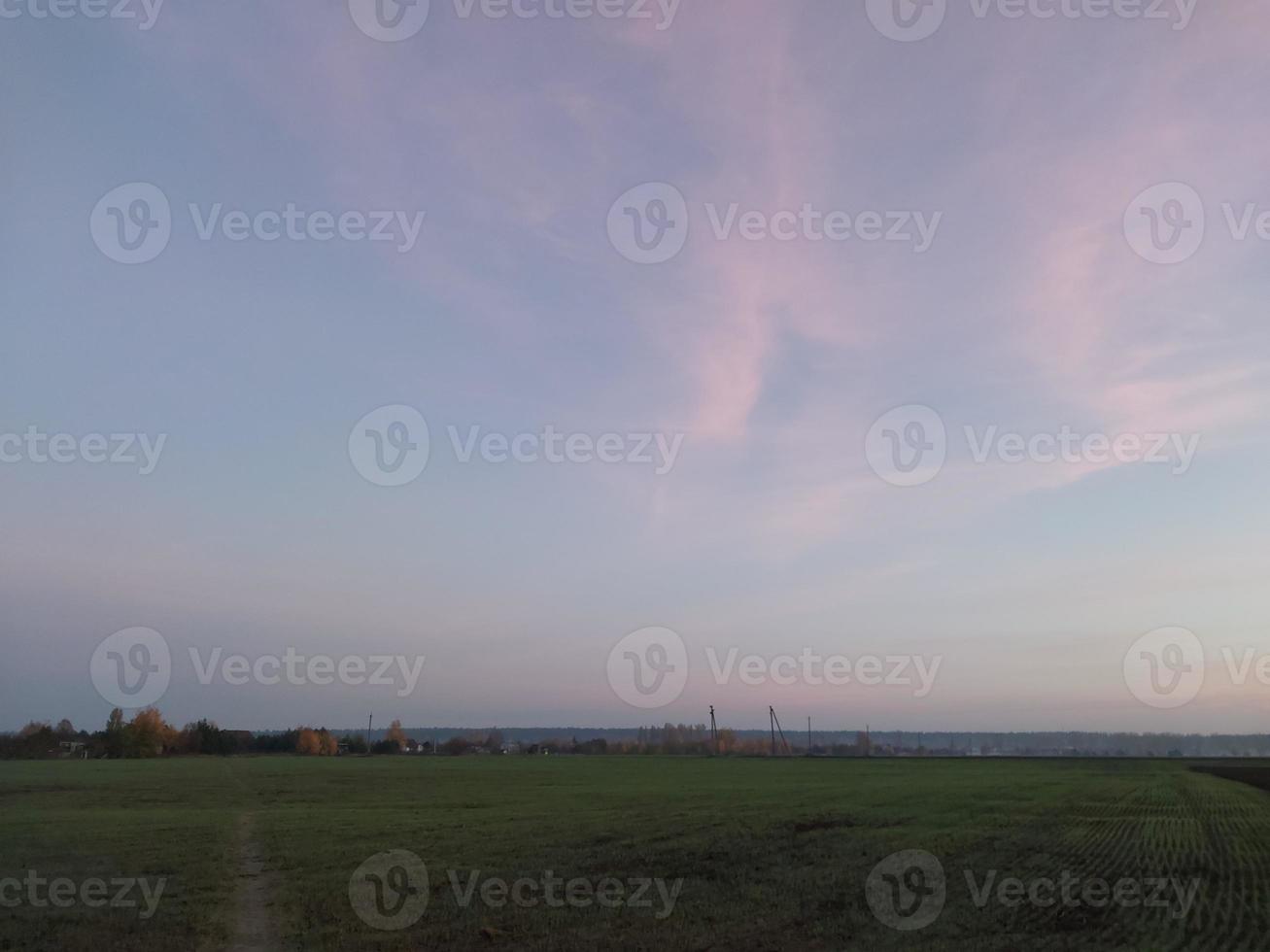 manhã e noite panorama do amanhecer foto