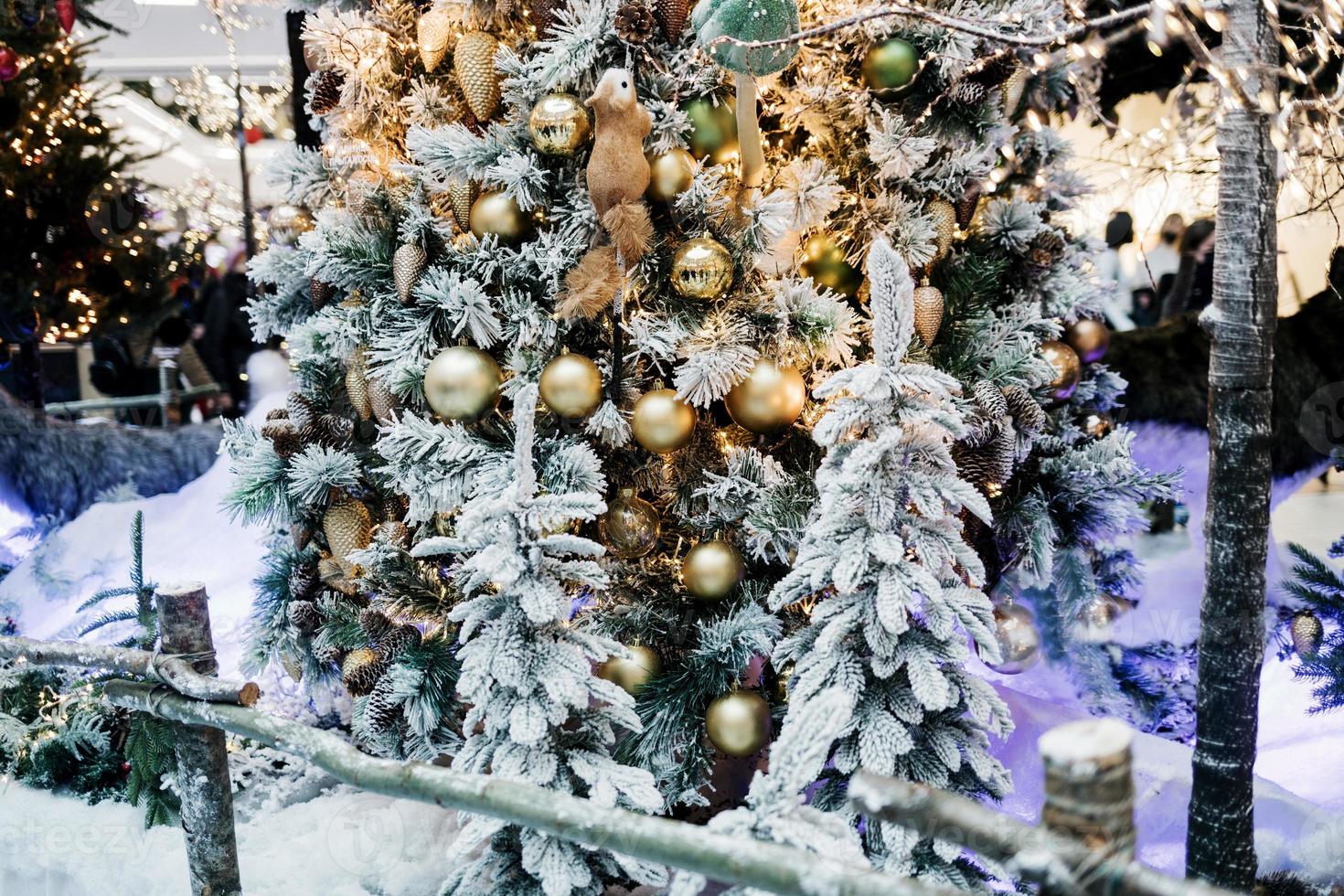 decorações de natal com neve foto