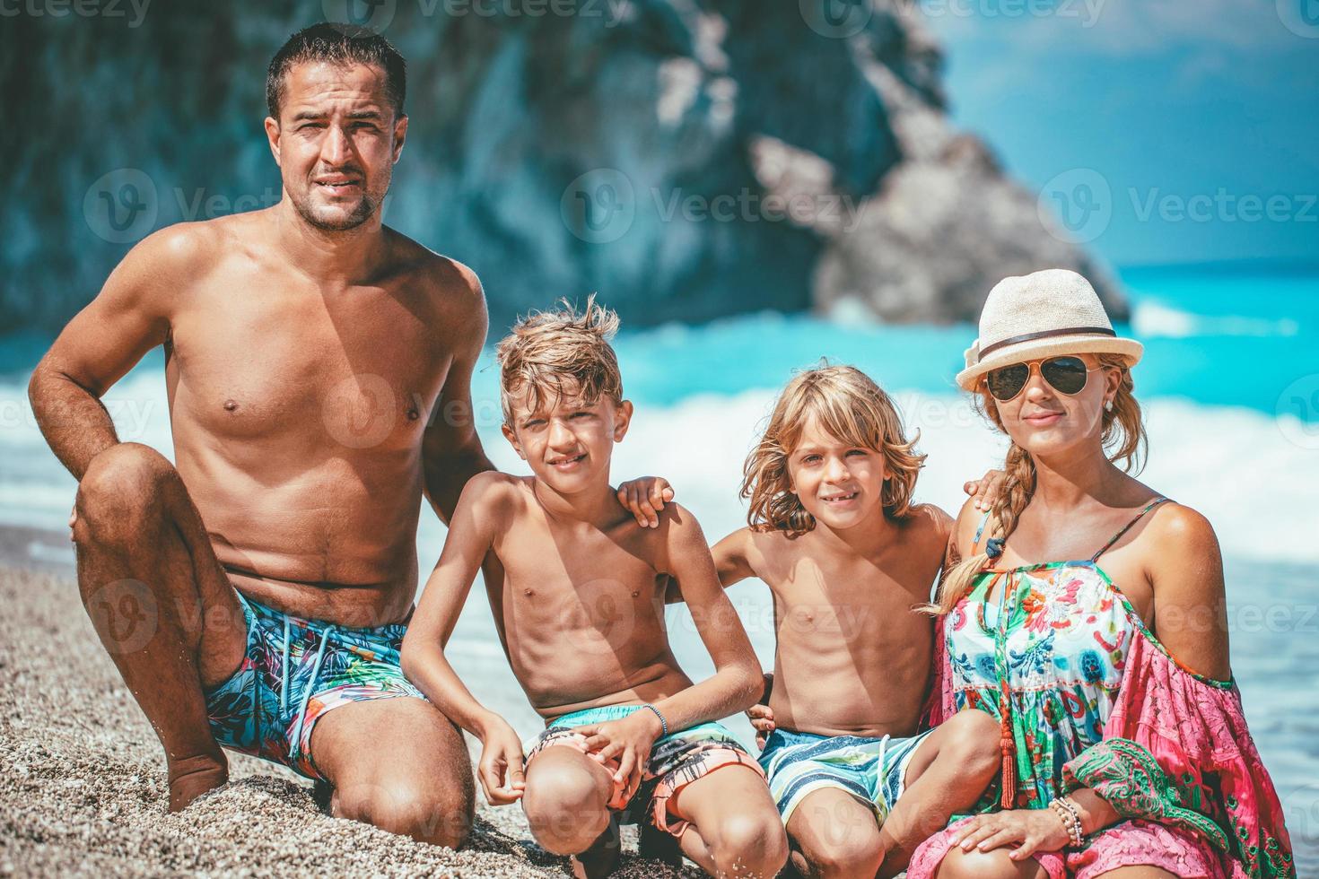 foto de familia na praia