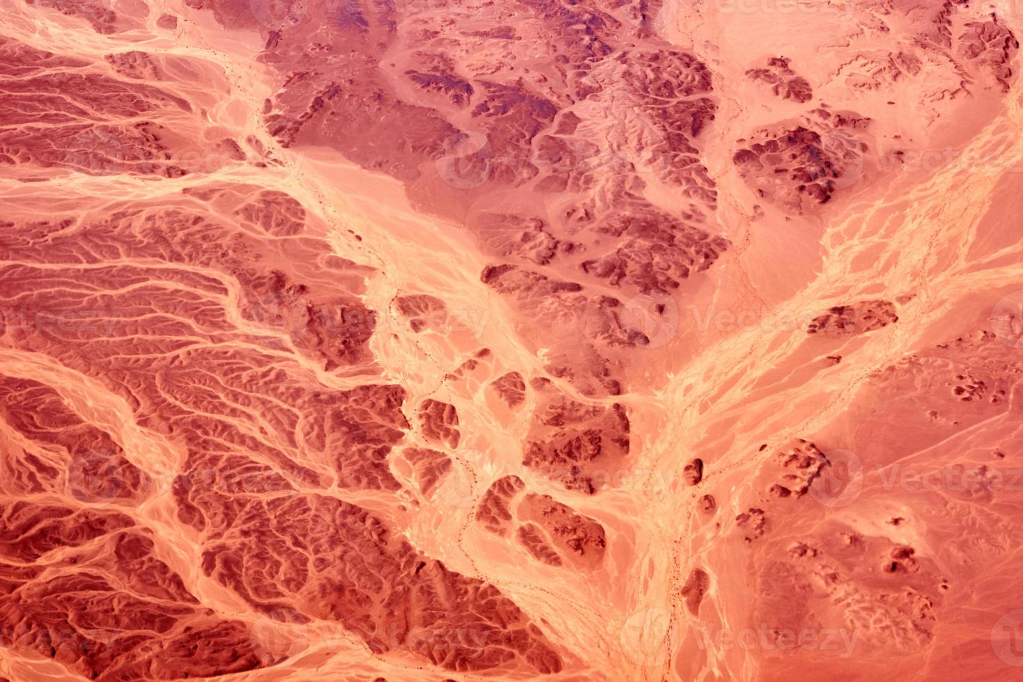deserto de areia res, vista aérea do avião foto