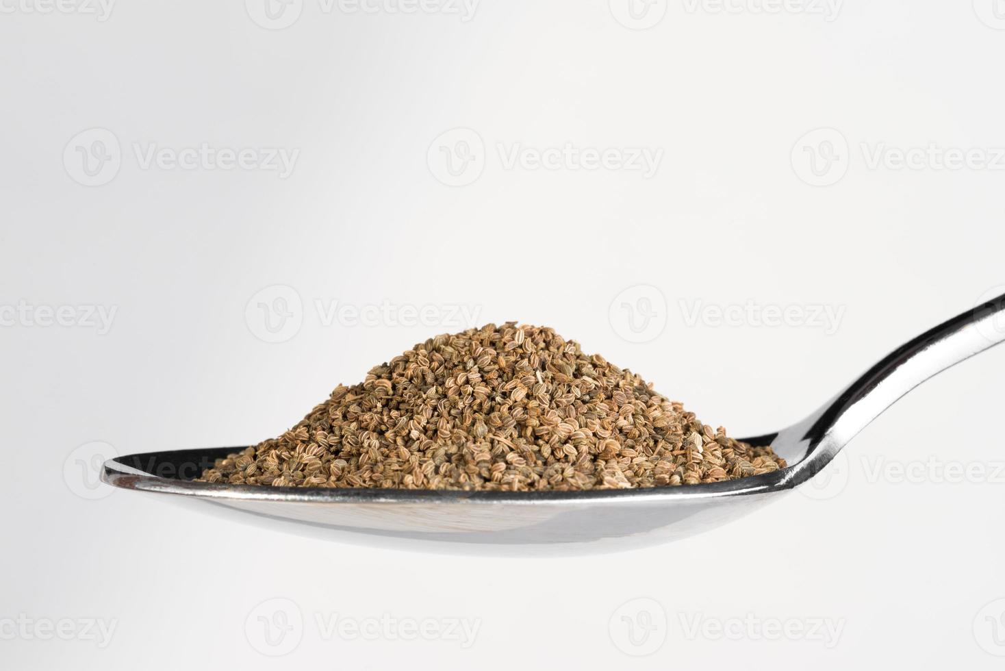 sementes de aipo em uma colher foto