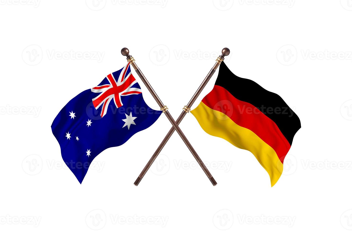 bandeiras de dois países da austrália versus alemanha foto