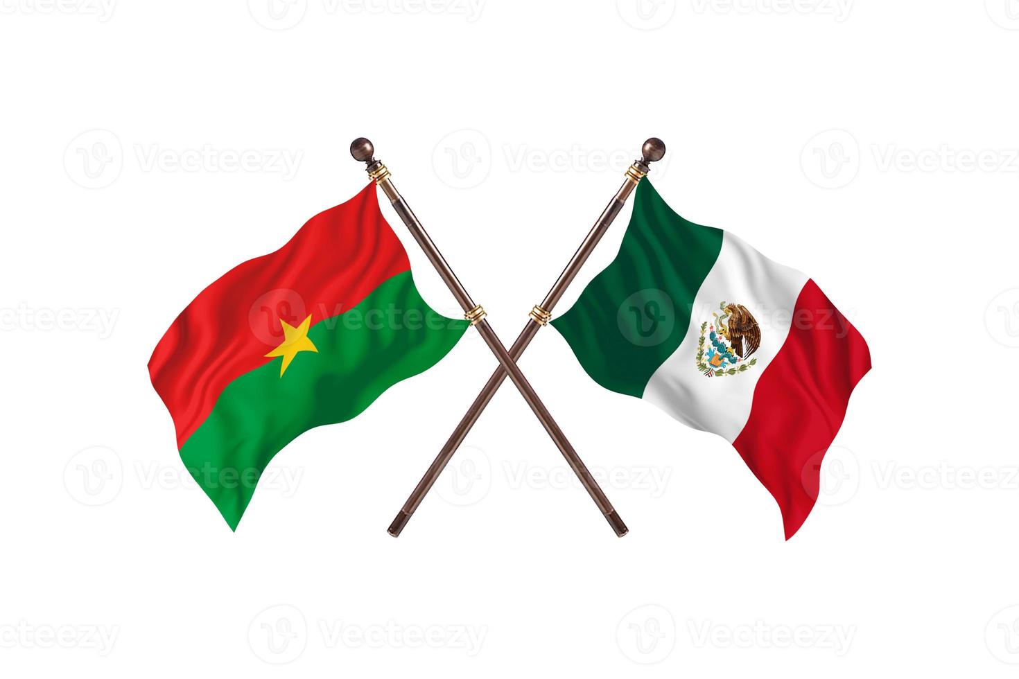 burkina faso contra méxico duas bandeiras de país foto