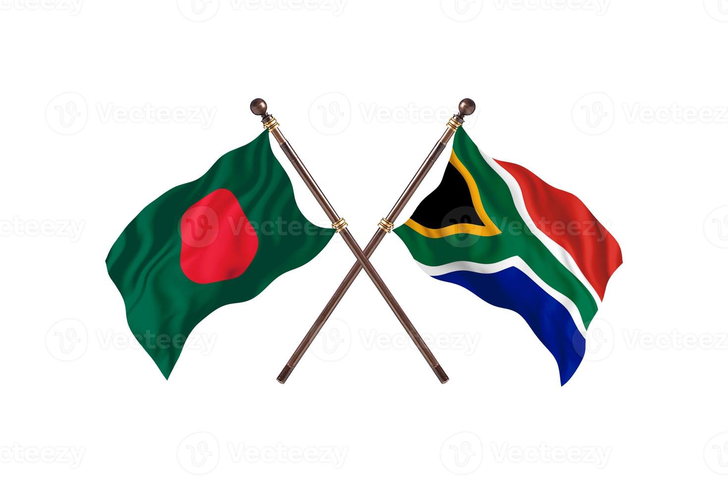 bangladesh versus áfrica do sul dois países bandeiras foto