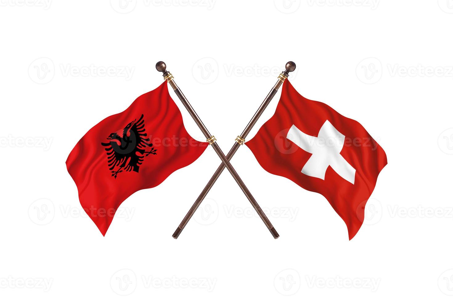 albânia contra suíça duas bandeiras de país foto