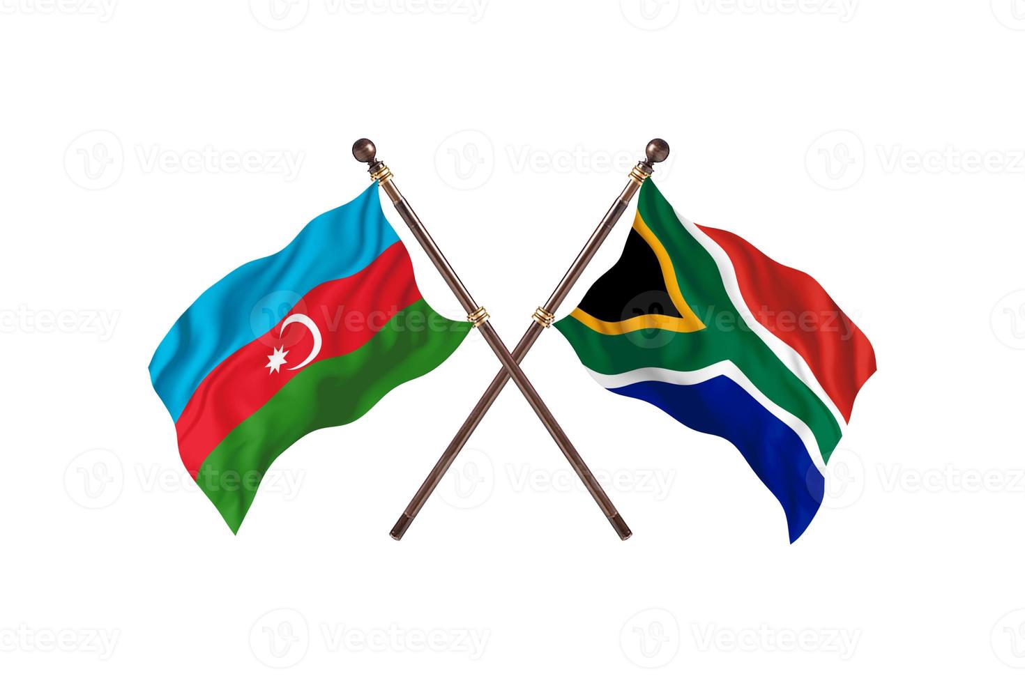 azerbaijão versus áfrica do sul dois países bandeiras foto