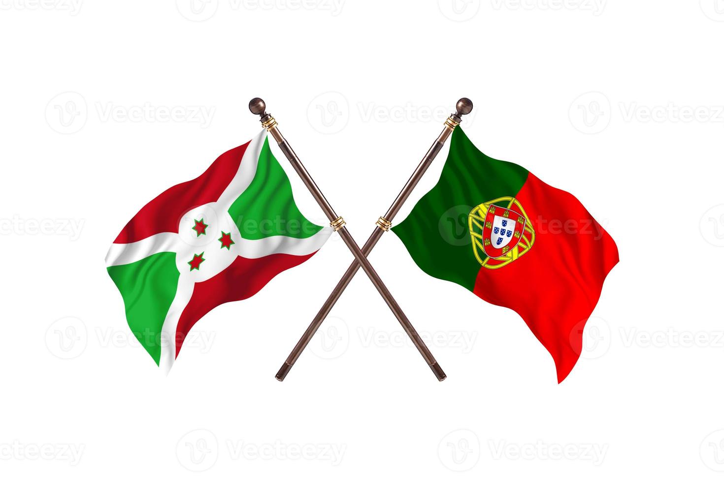 burundi contra portugal duas bandeiras de país foto