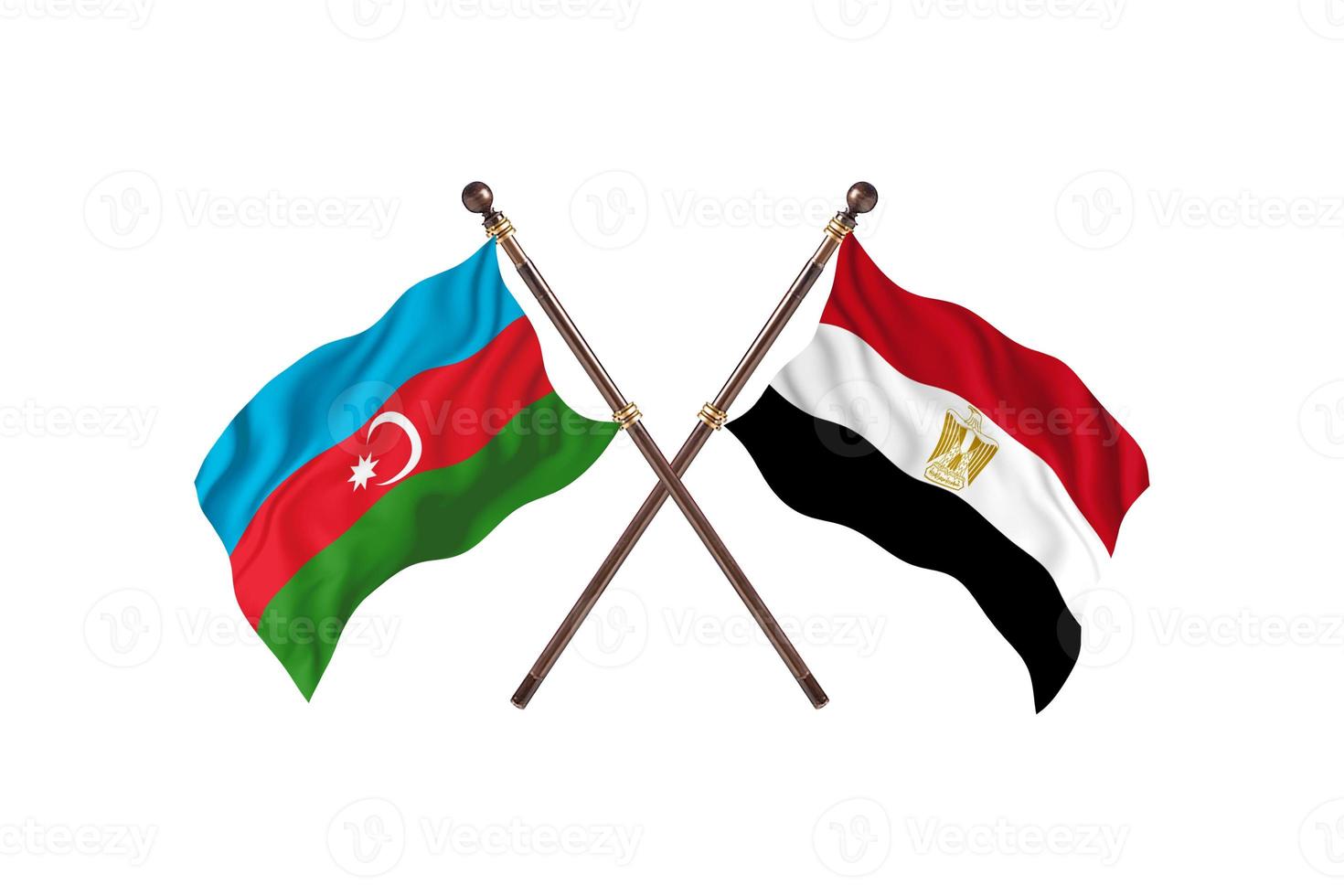 azerbaijão contra egito duas bandeiras de país foto