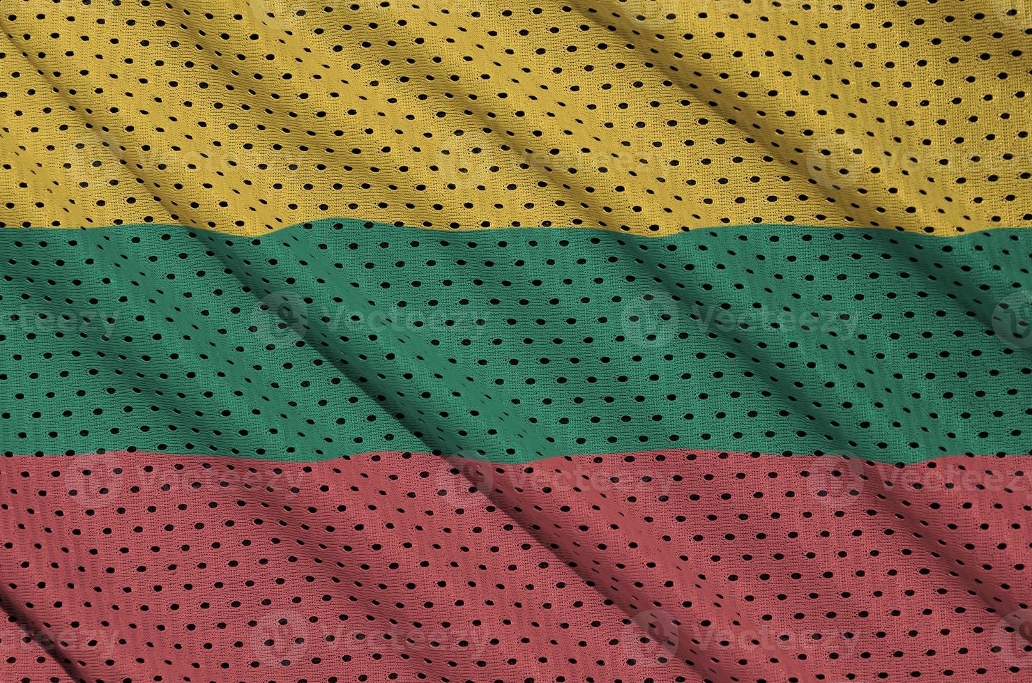 bandeira da lituânia impressa em tecido de malha esportiva de poliéster nylon foto