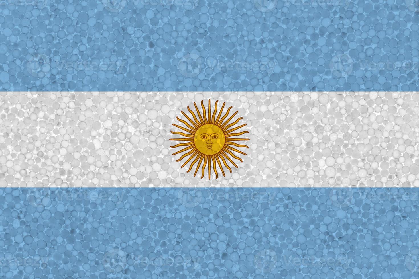 bandeira argentina na textura de isopor foto