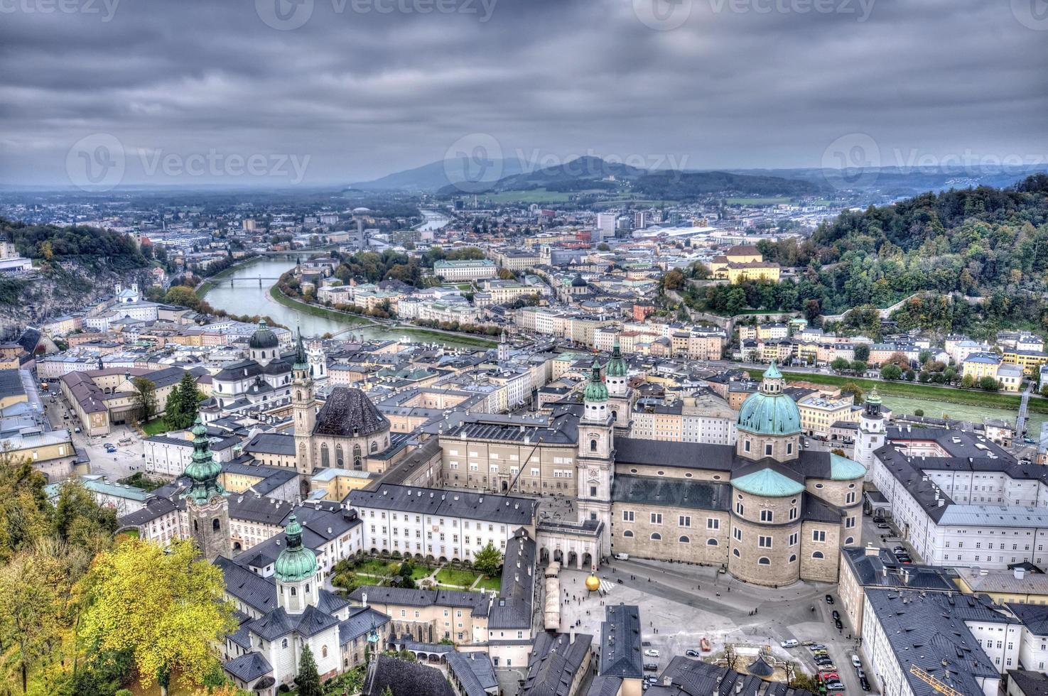 cidade de Salzburg da fortaleza foto