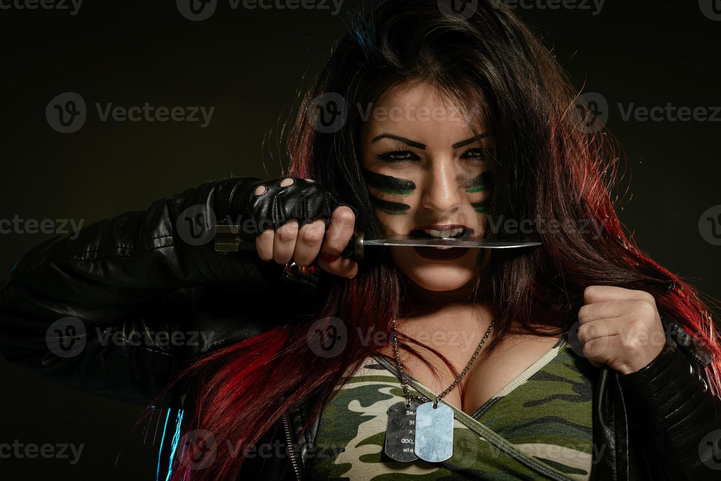 mulher sexy soldado foto