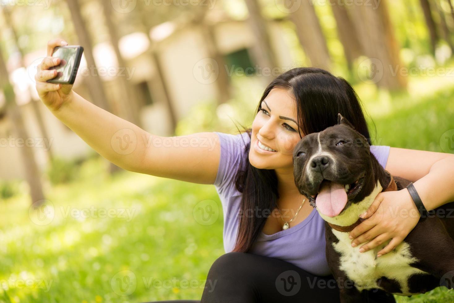 selfie com cachorro foto